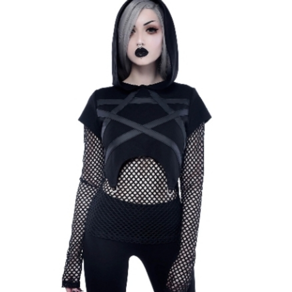 ⭐️SOLD⭐️ Witchnet Hooded Top